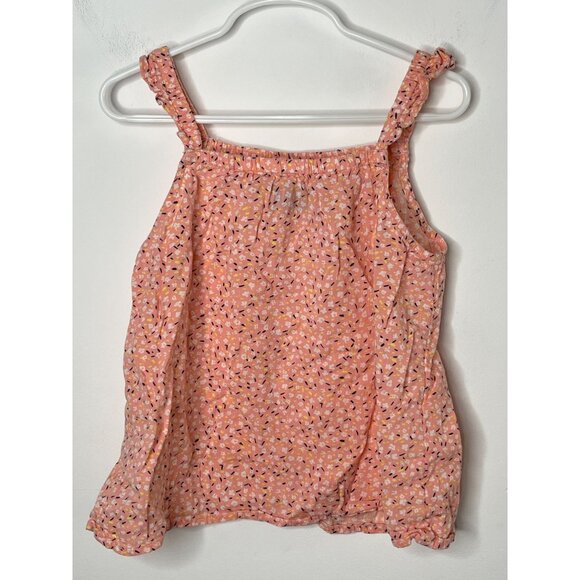 Old Navy Girls Small 6/7 Pink Floral Tank Top Summer Casual Blouse - Picture 6 of 13